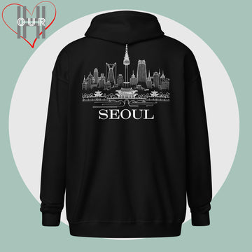 Custom Travel Hoodie - Seoul Edition - Personalized with Initials & Date - Ideal Memory Gift