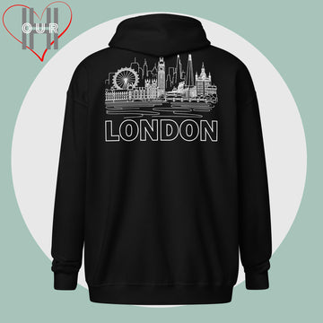 Custom Travel Hoodie - London Edition - Personalized with Initials & Date - Ideal Memory Gift