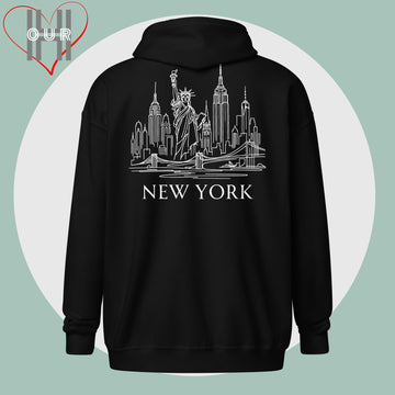 Custom Travel Hoodie - New York Edition - Personalized with Initials & Date - Ideal Memory Gift