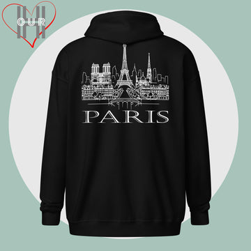 Custom Travel Hoodie - Paris Edition - Personalized with Initials & Date - Ideal Memory Gift