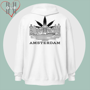 Amsterdam Vibe Hoodie: Cultural Cityscape Art