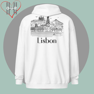 Custom Travel Hoodie - Lisbon Edition - Personalized with Initials & Date - Ideal Memory Gift