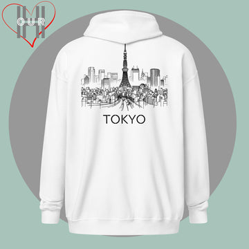 Custom Travel Hoodie - Tokyo Edition - Personalized with Initials & Date - Ideal Memory Gift