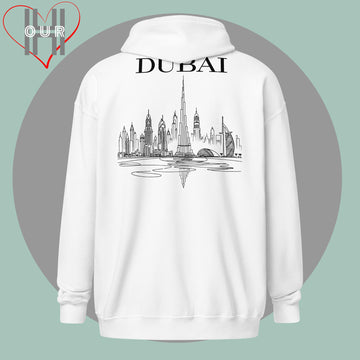 Custom Travel Hoodie - Dubai Edition - Personalized with Initials & Date - Ideal Memory Gift