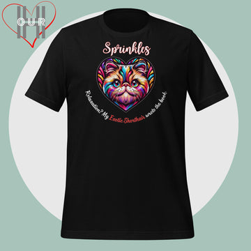 Personalized Exotic Shorthair Cat T-shirt – Customizable with Your Cat's Name