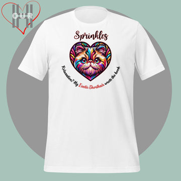 Personalized Exotic Shorthair Cat T-shirt – Customizable with Your Cat's Name