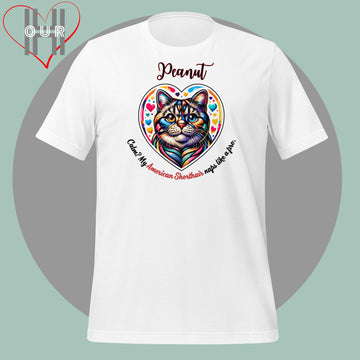 Personalized American Shorthair Cat T-shirt – Customizable with Your Cat's Name